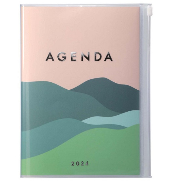 Agenda Mountain A5 2023-2024 - Blue - Rose Avril
