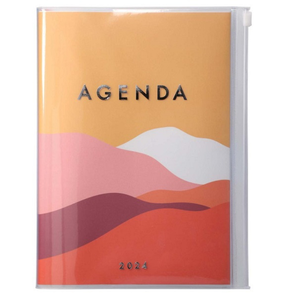 Agenda Mountain A5 2023-2024 - Orange - Rose Avril