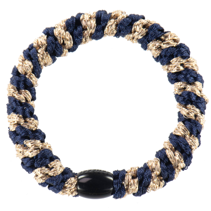 Elastique à cheveux navy beige glitter stripe 1856