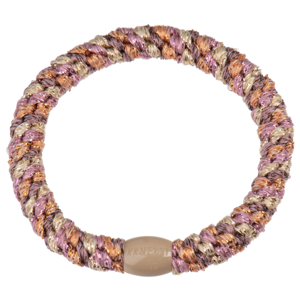 Elastique à cheveux peach-pink glitter 5123