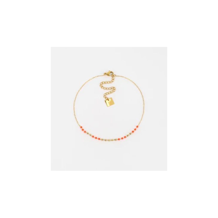 Bracelet de cheville Prudence - Orange