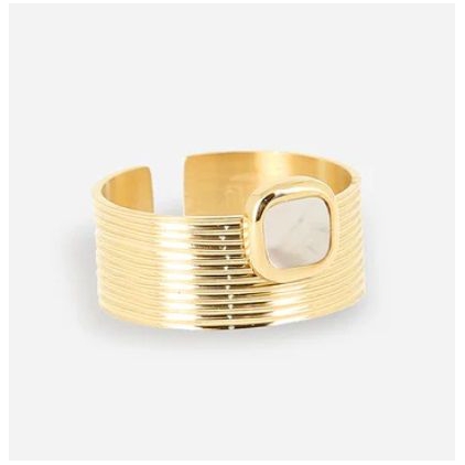 Bague Ajani - nacre blanche