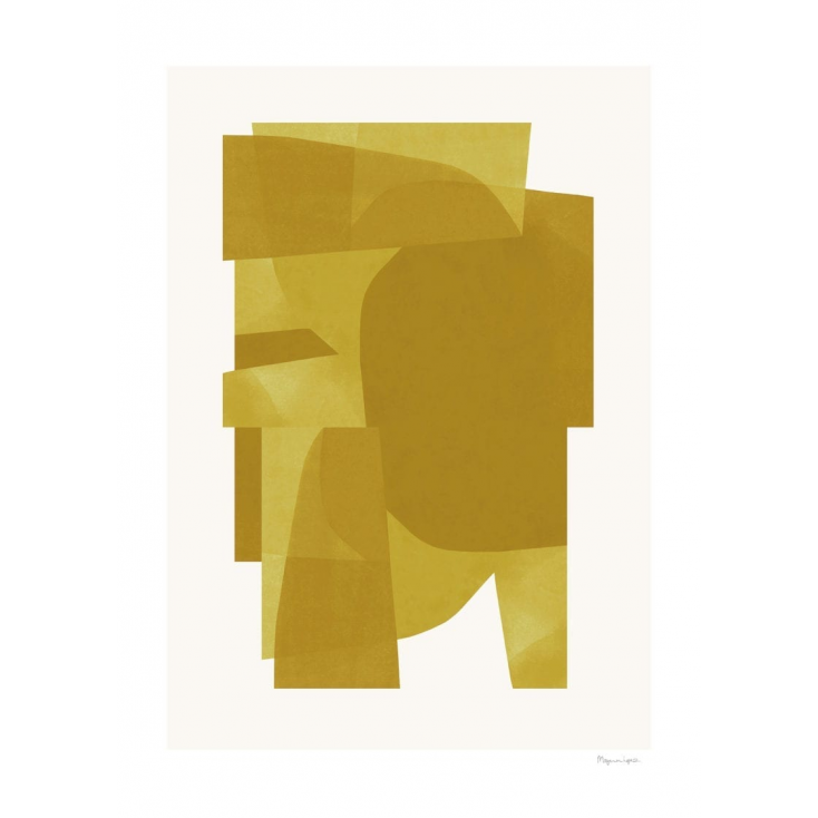 Poster - Berit Mogensen Lopez - Yellow - 30x40cm