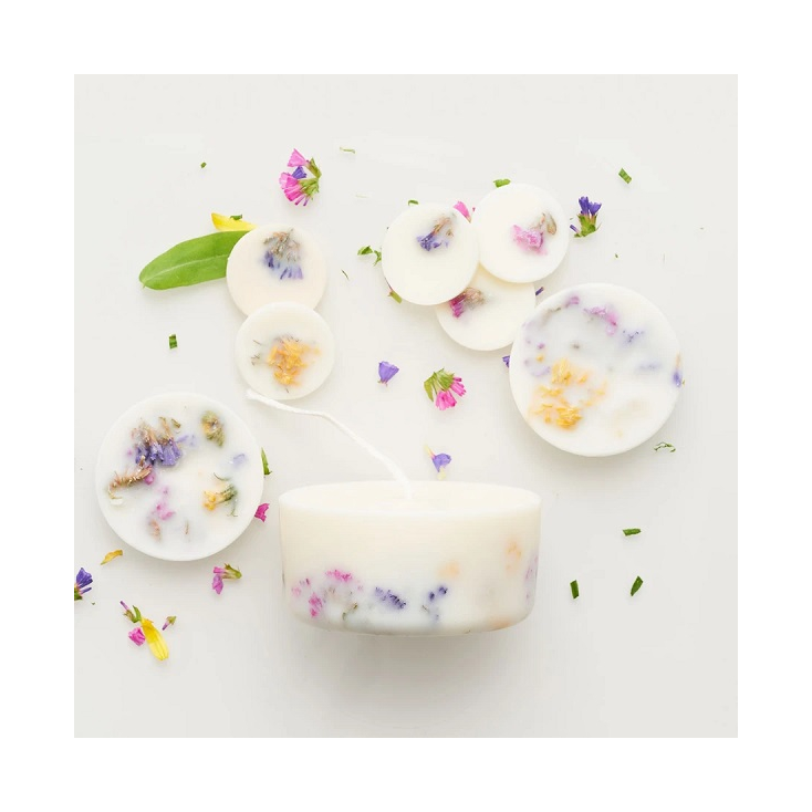 Gift box - Soy wax rounds & mini candle - Wild Flowers