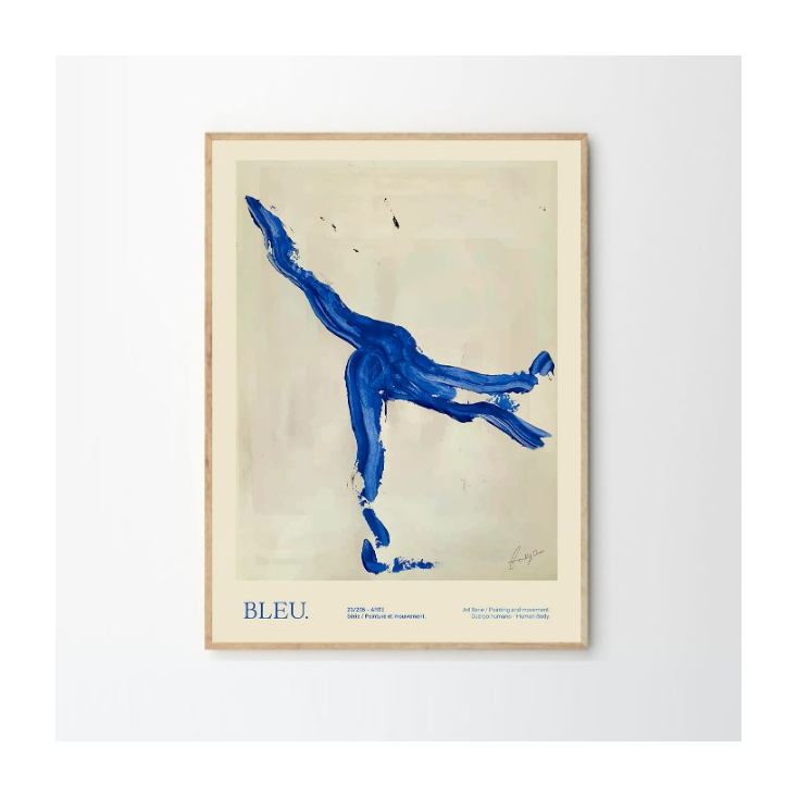 Poster - Lucrecia Rey Caro - Bleu - A4 21x29.7cm