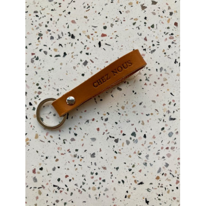Porte-clefs - CHEZ NOUS - marron - silver