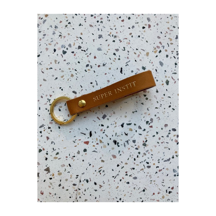 Porte-clefs - SUPER INSTIT - marron - gold