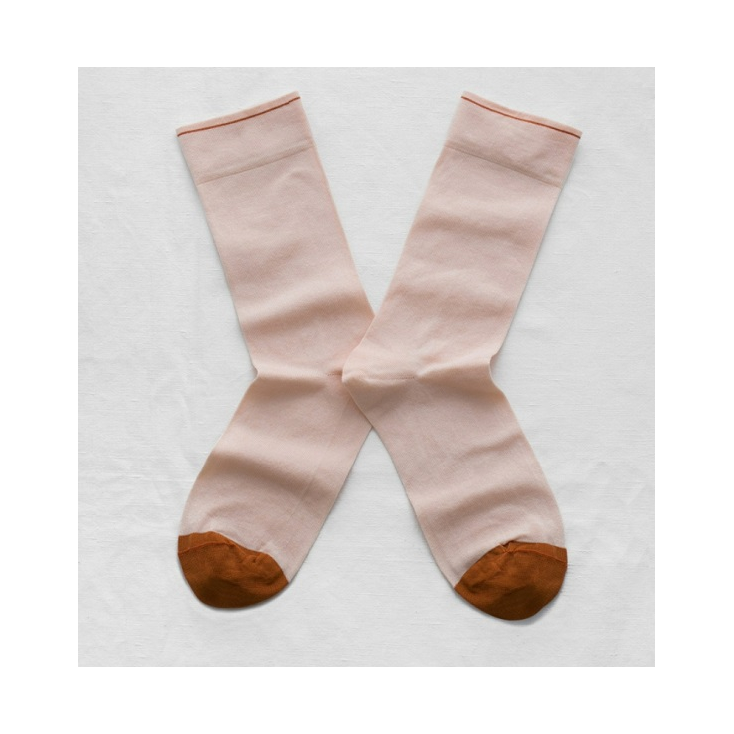 Chaussettes Uni Rose Bouton 36/38