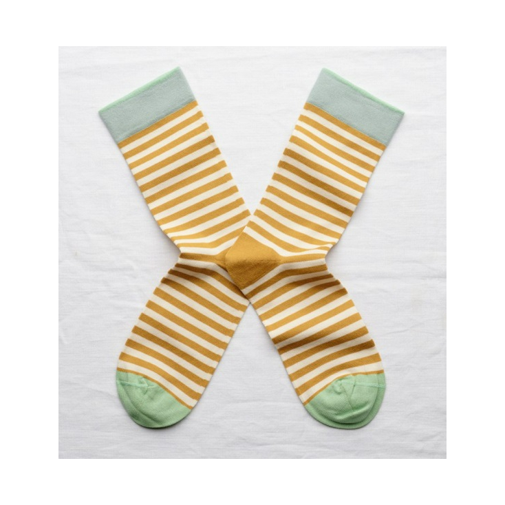 Chaussettes Rayures Ocre 36/38