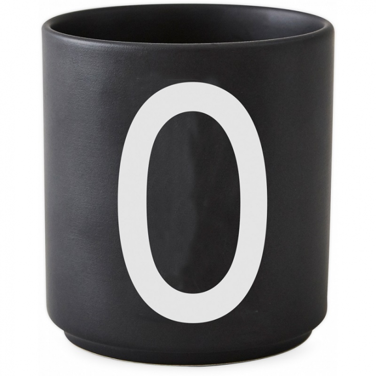 Black porcelain cup - O