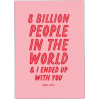 Kaart blanche - carte postale - 8 billion people