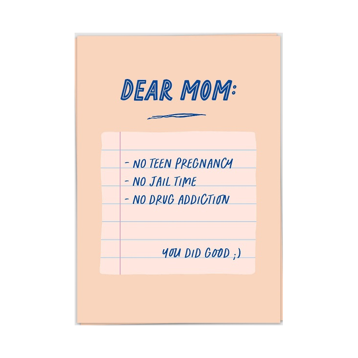 Kaart blanche - carte postale - Dear mom