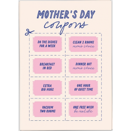 Kaart blanche - carte postale - Mother's day coupons