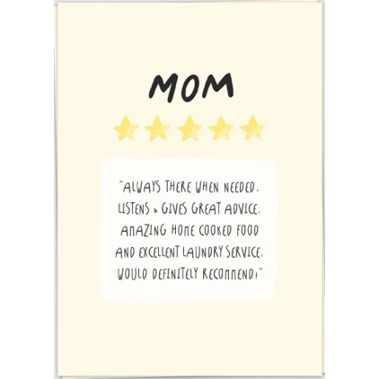 Kaart blanche - carte postale - Five stars mom
