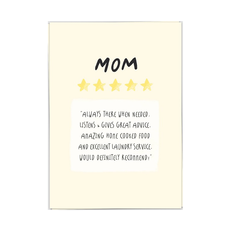 Kaart blanche - carte postale - Five stars mom
