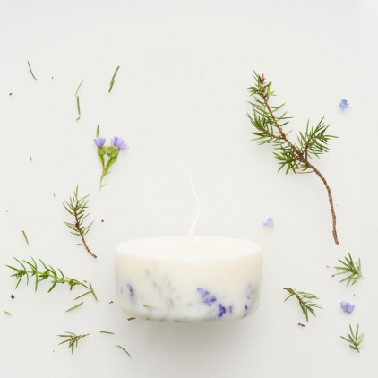 Soy wax candle - 220ml -Juniper and limonium with juniper fragrance
