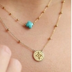 Collier Velasquez - apatite bleue