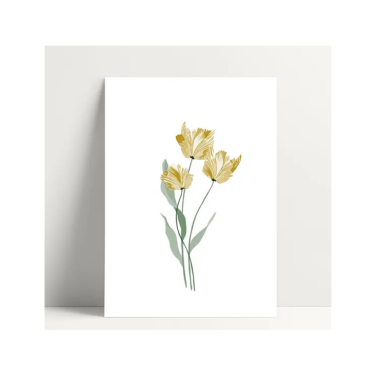 Carte simple - Tulipe jaune