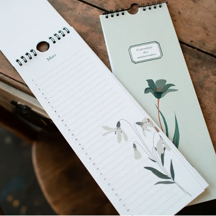 Calendrier d'anniversaires - Light green