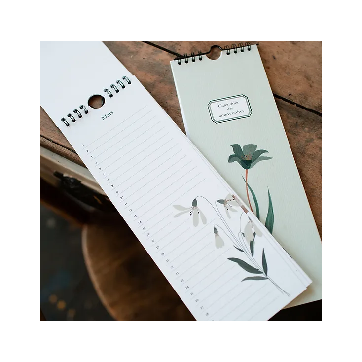 Calendrier d'anniversaires - Light green