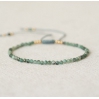 Bracelet emerald plain gem gold plated ST