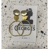 Boucles d'oreilles laiton doré - Syracuse - paillette