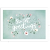 Postcard happy birthday green blossoms - 228