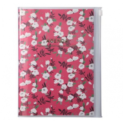 Agenda Flower A6 - 2023-2024 - Red