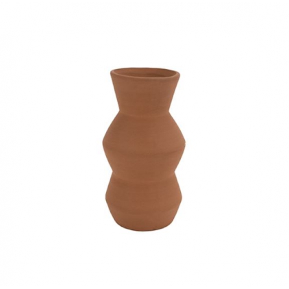 Zig-zag Stone Vase - Red
