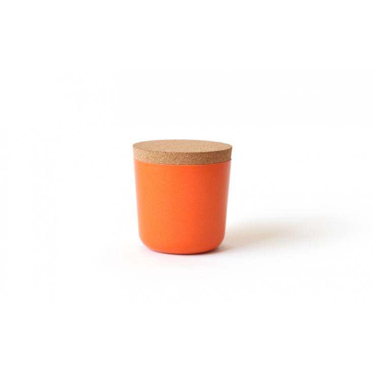 Gusto Small Storage Jar with cork lid persimmon