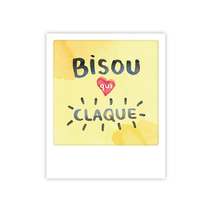 Mini carte postale Bisou qui claque MP0289FR