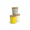 Gusto Small Storage Jar with cork lid lemon