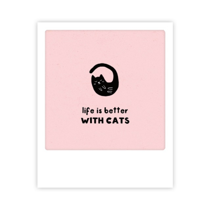 Mini carte postale Life is better with cats MP0228EN