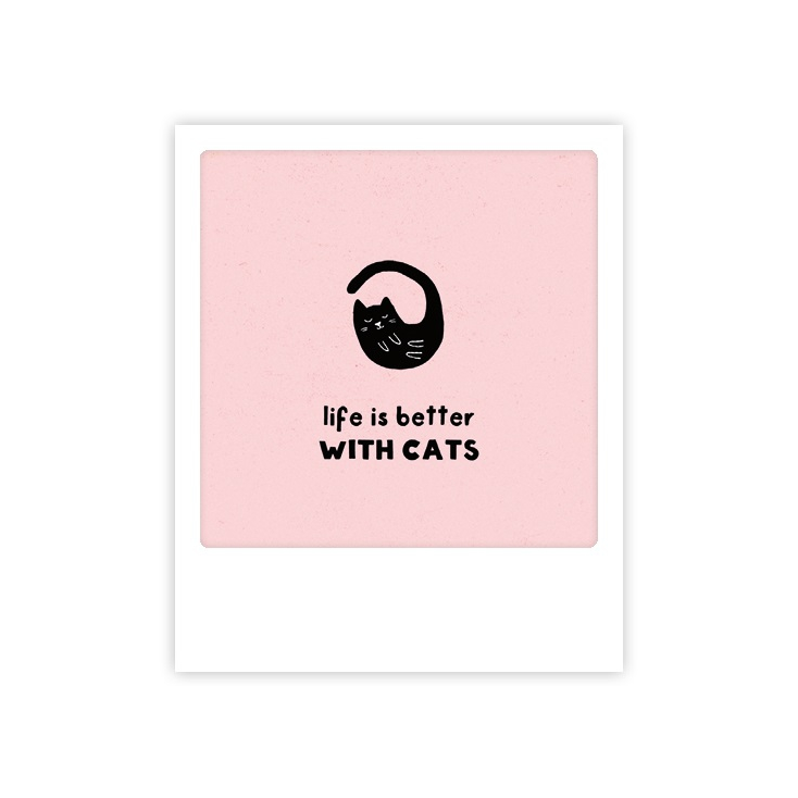 Mini carte postale Life is better with cats MP0228EN