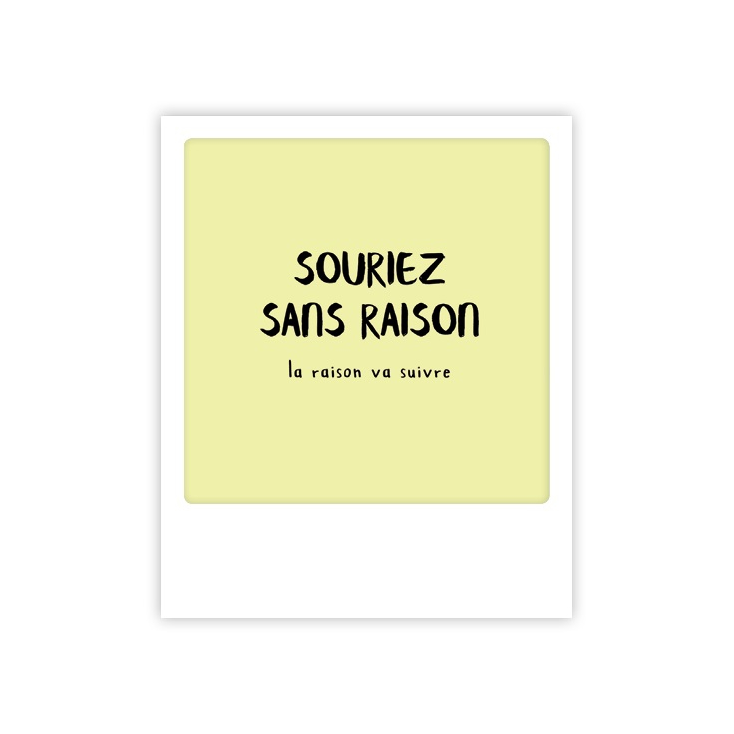 Mini carte postale Souriez sans raison MP0317FR