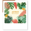 Mini carte postale Joyeux anniversaire tropical MP0495FR