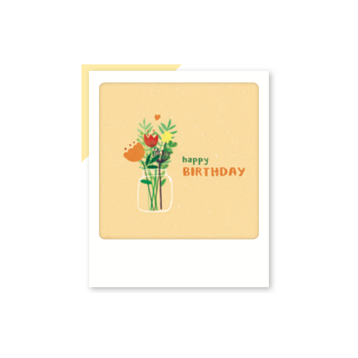 Mini carte postale Happy birthday bouquet in a jar MP0503EN