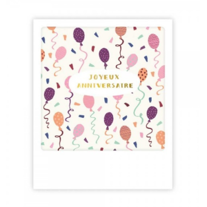 Mini carte anniversaire colorée MP0575FR