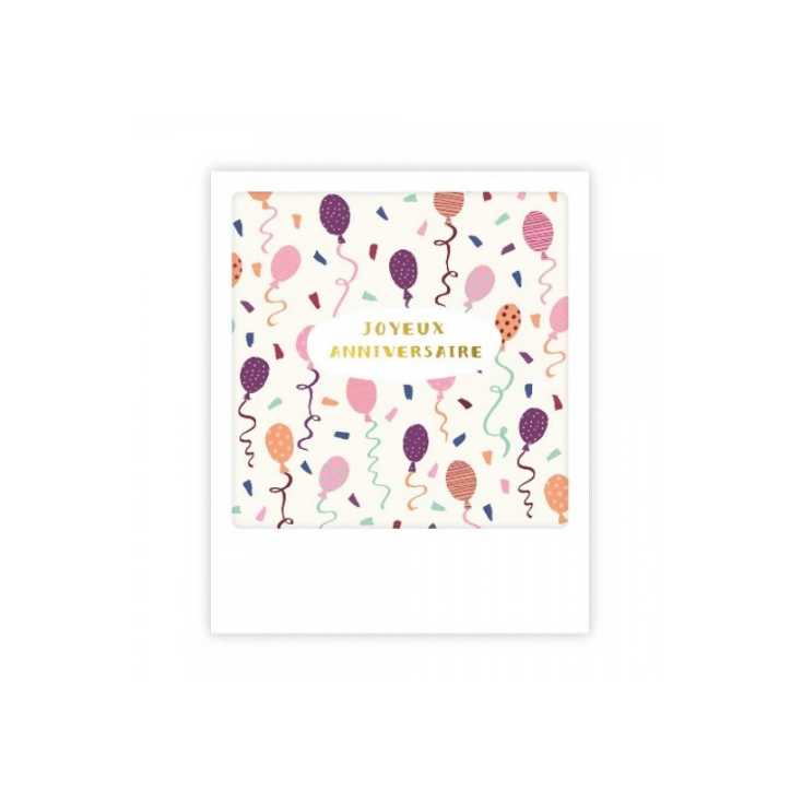 Mini carte anniversaire colorée MP0575FR
