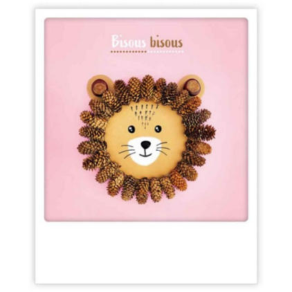 Carte postale Bisous Bisous Pine Cone Lion ZG1209FR