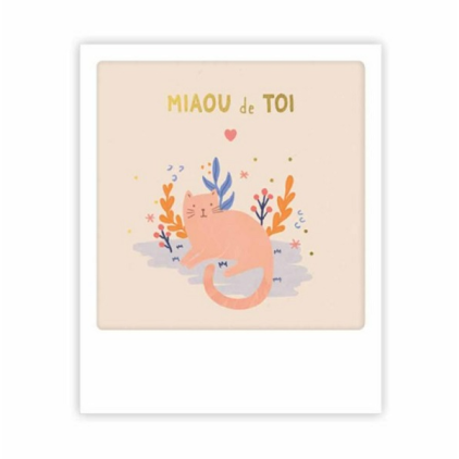 Mini carte postale Miaou De Toi MP0765FR