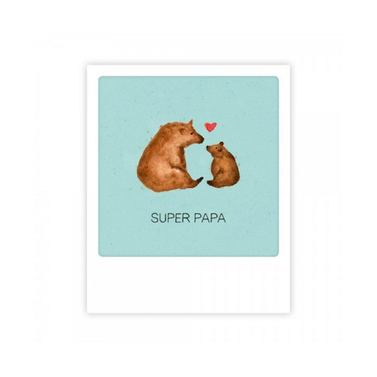 Mini carte postale Super Papa MP0604FR