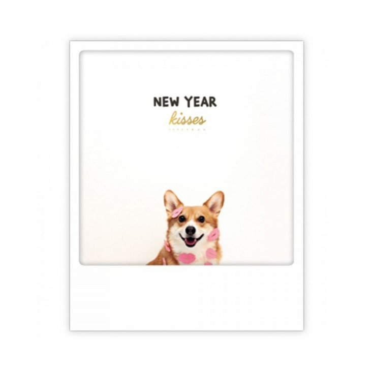 Carte postale - New Year Kisses Corgi - XM0272EN