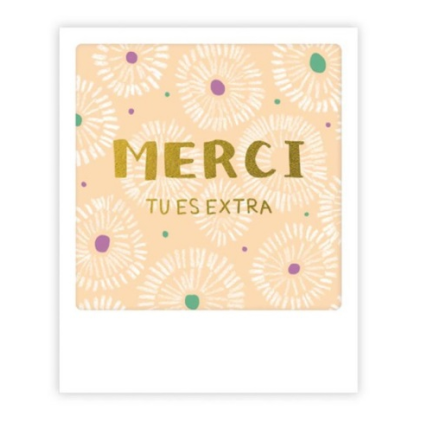 Mini carte postale - merci tu es extra - MP0775FR