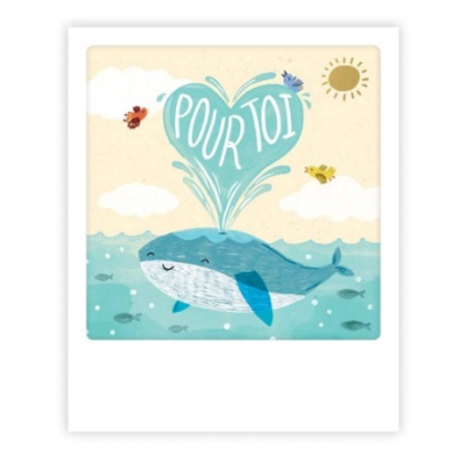 Mini carte postale - pour toi baleine - MP0826FR