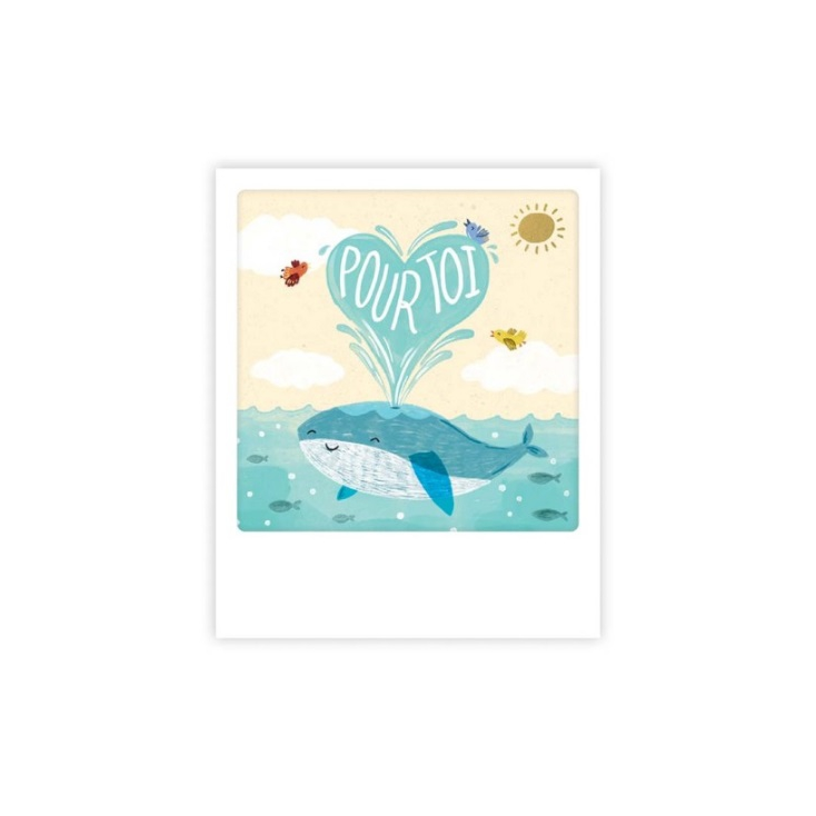 Mini carte postale - pour toi baleine - MP0826FR