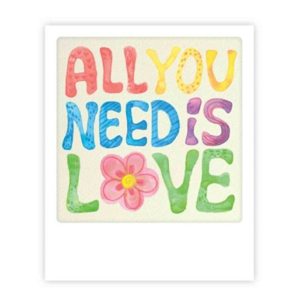 Mini carte postale - Colorful allyou need is love - MP0746EN