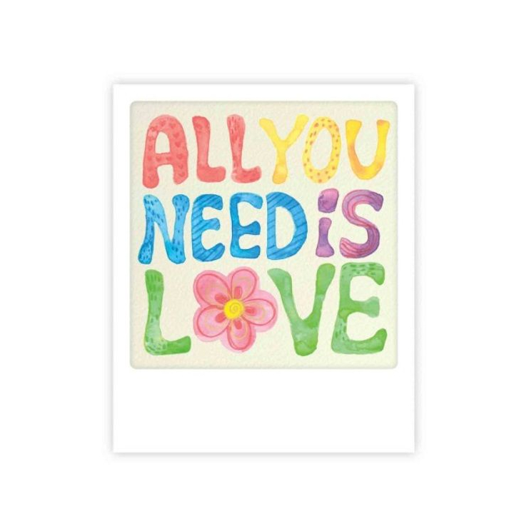 Mini carte postale - Colorful allyou need is love - MP0746EN