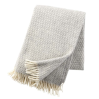 Plaid - Knut light grey -100% eco lambs wool woven