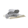 Plaid - Twist natural white - woven wool throw